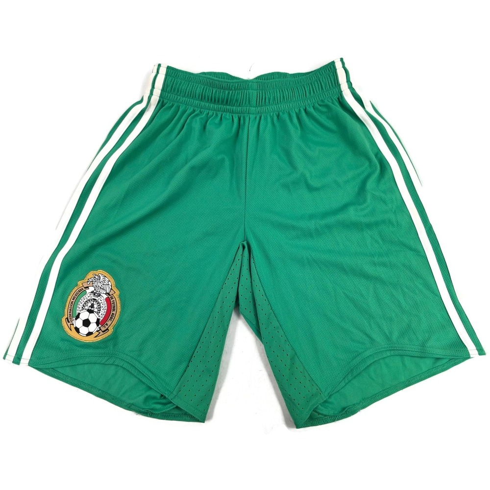 Mexico National Team Shorts Mens Small Green Soccer Adidas ClimaCool FMF